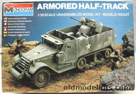 Monogram 1/35 Armored Half-Track - M13 Multiple Gun Motor Carrier MGMC, 6401 plastic model kit